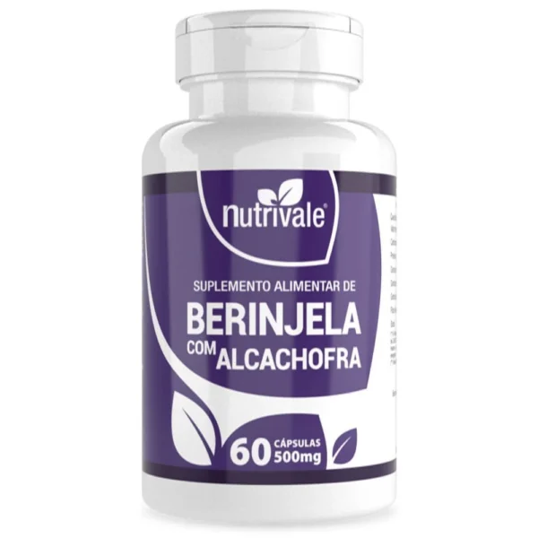 Berinjela Com Extrato seco de Alcachofra 500mg 60 cápsulas - Nutrivale