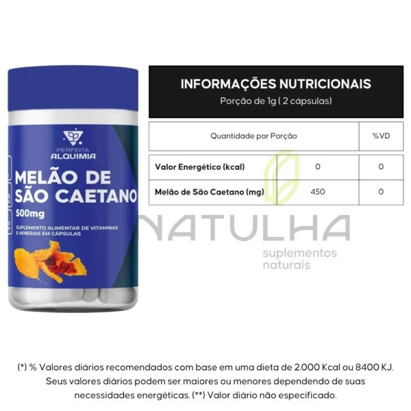Melão De São Caetano 500mg - Perfeita Alquimia - Imagem 2