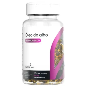 Óleo de Alho Desodorizado (Sem Cheiro) 500mg 60 cápsulas - Natulha
