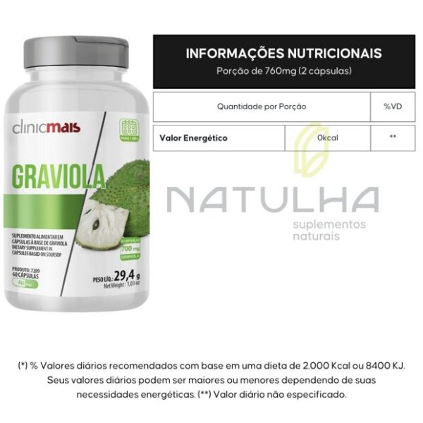 Graviola 60 cápsulas - Clinicmais - Imagem 3