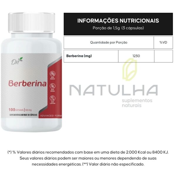 Berberina 100 cápsulas - Denature - Imagem 2